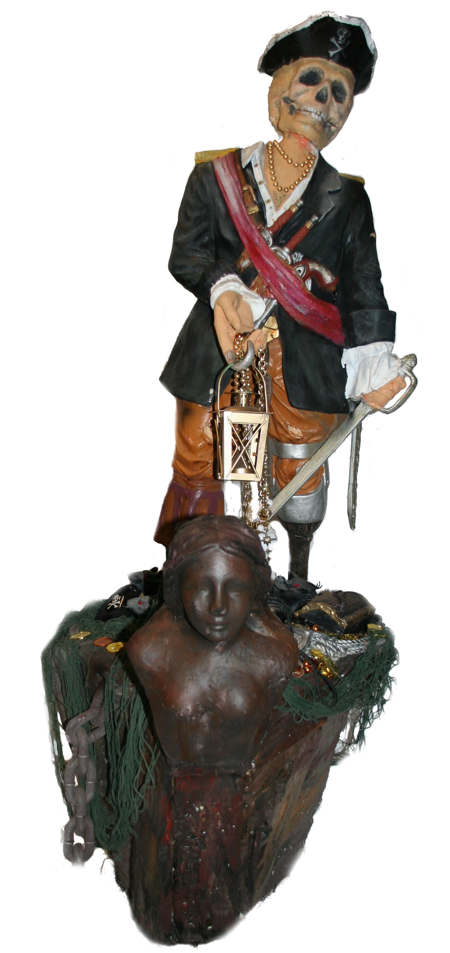 Dekofigur Knochenpirat `Lord Nelson´, ca. 120cm
